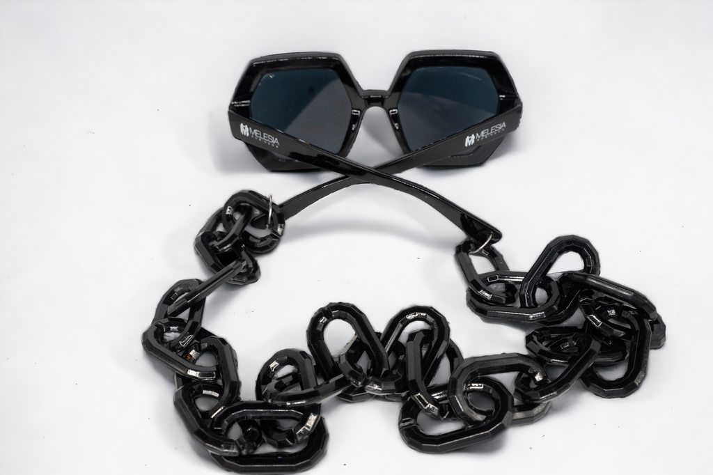 GlamorGon Oversized Shades Black With Black Lens