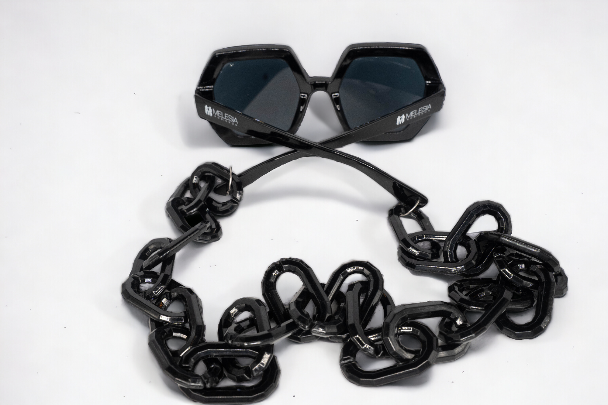 GlamorGon Oversized Shades Black With Black Lens